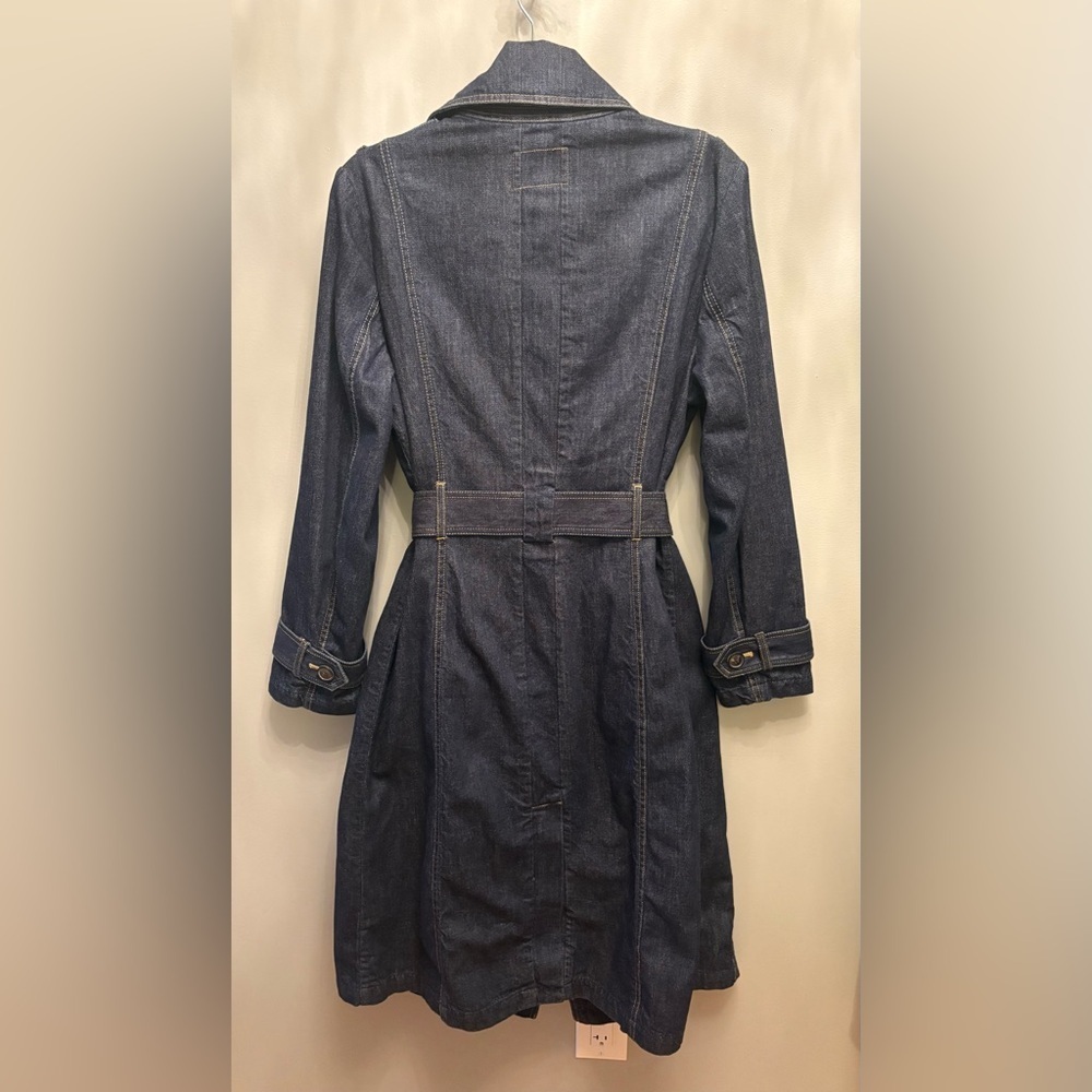 Banana Republic Uma Denim Trench Coat M - Picture 9 of 12